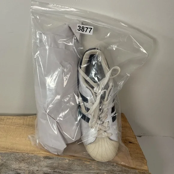 Men's Adidas Superstar 2 White Leather Athletic Tennis‎ Shoes G17068 - 7.5 READ - Picture 7 of 10